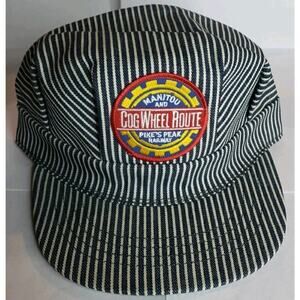 Manitou And Pikes Peak Railway COG Wheels Route Patch Conductors Hat Cotton 80s